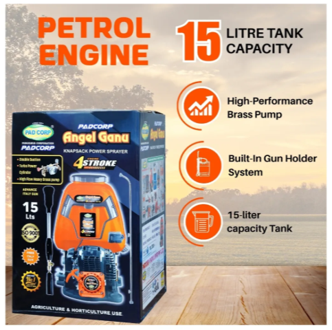 Pad Corp Ganu 4-Stroke 15 litre Petrol Knapsack Sprayer