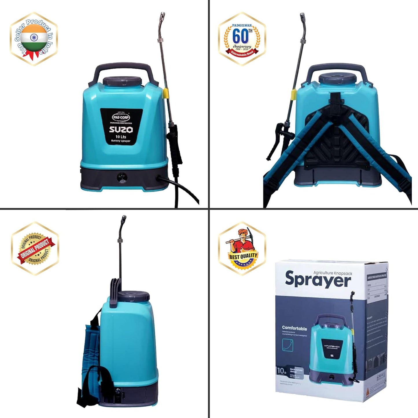 Pad Corp Lithium Suzo 10 Liter Battery Sprayer Tank Capacity