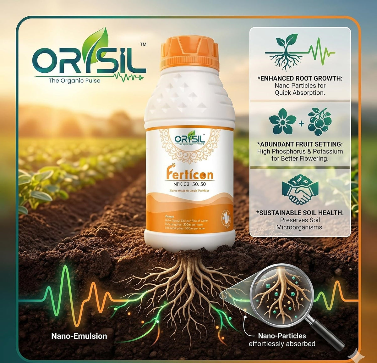 Annadata ORISIL Ferticon Liquid NPK 03:50:50