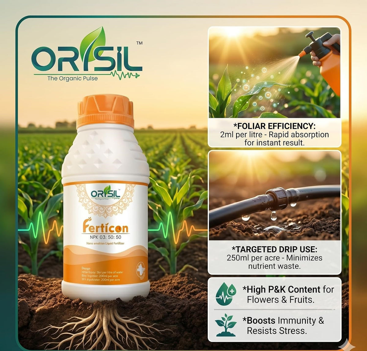 Annadata ORISIL Ferticon Liquid NPK 03:50:50