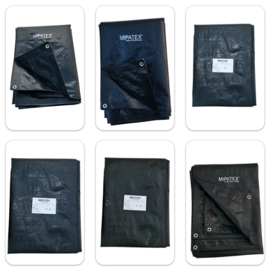 Mipatex Tarpaulin / Tirpal 11 Feet x 9 Feet 150 GSM (Black)