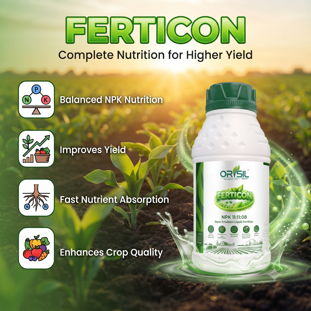 Annadata ORISIL Ferticon NPK Liquid NPK 11:11:08