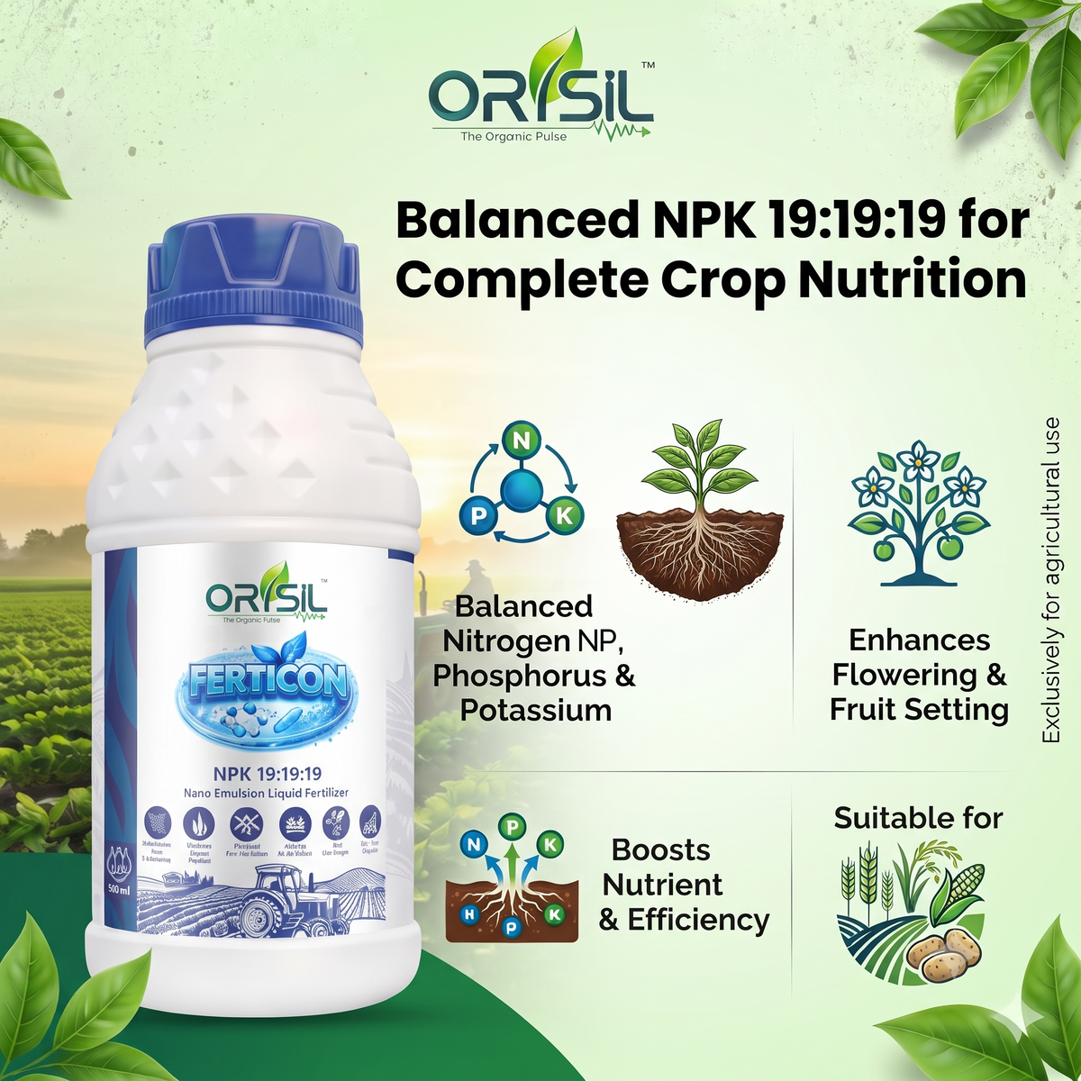 Annadata ORISIL Ferticon Liquid NPK 19:19:19