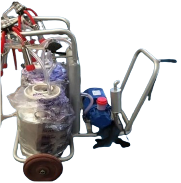 Milking Machine Mobil Trolley Double Cow Double Can 20 litres