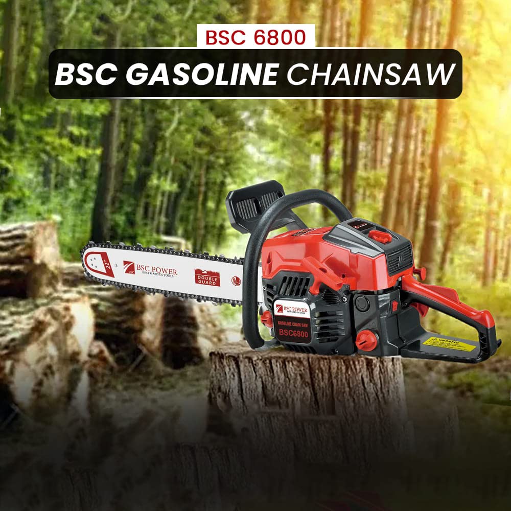 Petrol Heavy Duty Chainsaw 22 inch BSC Power 6800