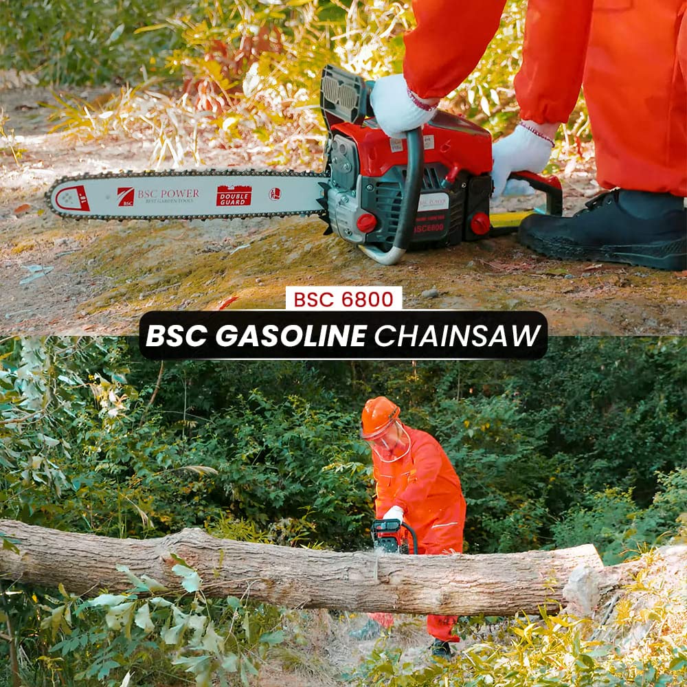 Petrol Heavy Duty Chainsaw 22 inch BSC Power 6800