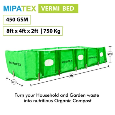 Mipatex Vermi Compost Bed 450 GSM (Green)