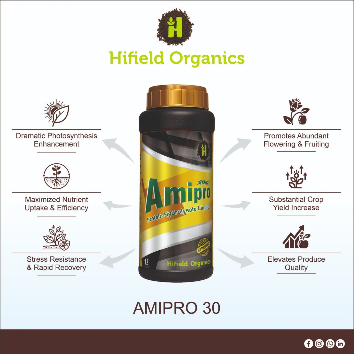 Ami Pro 30 - Protein Hydrolysate 16.9% + Potassium Sorbate 21% (Liquid)
