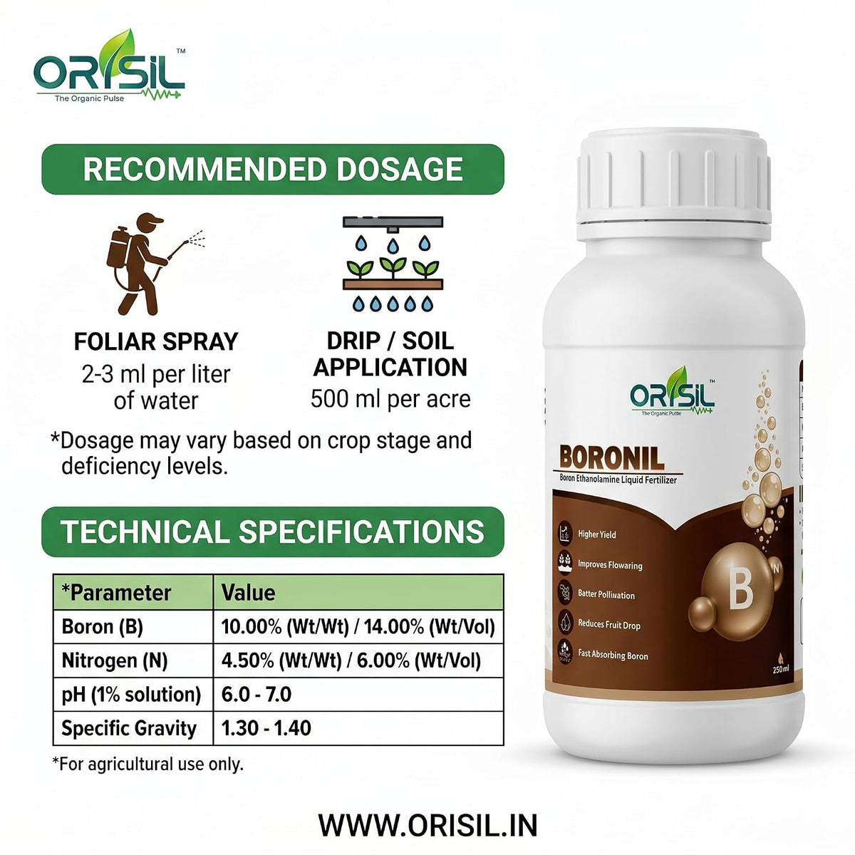 Annadata ORISIL Boronil B14% N6% Boron Ethanolamine