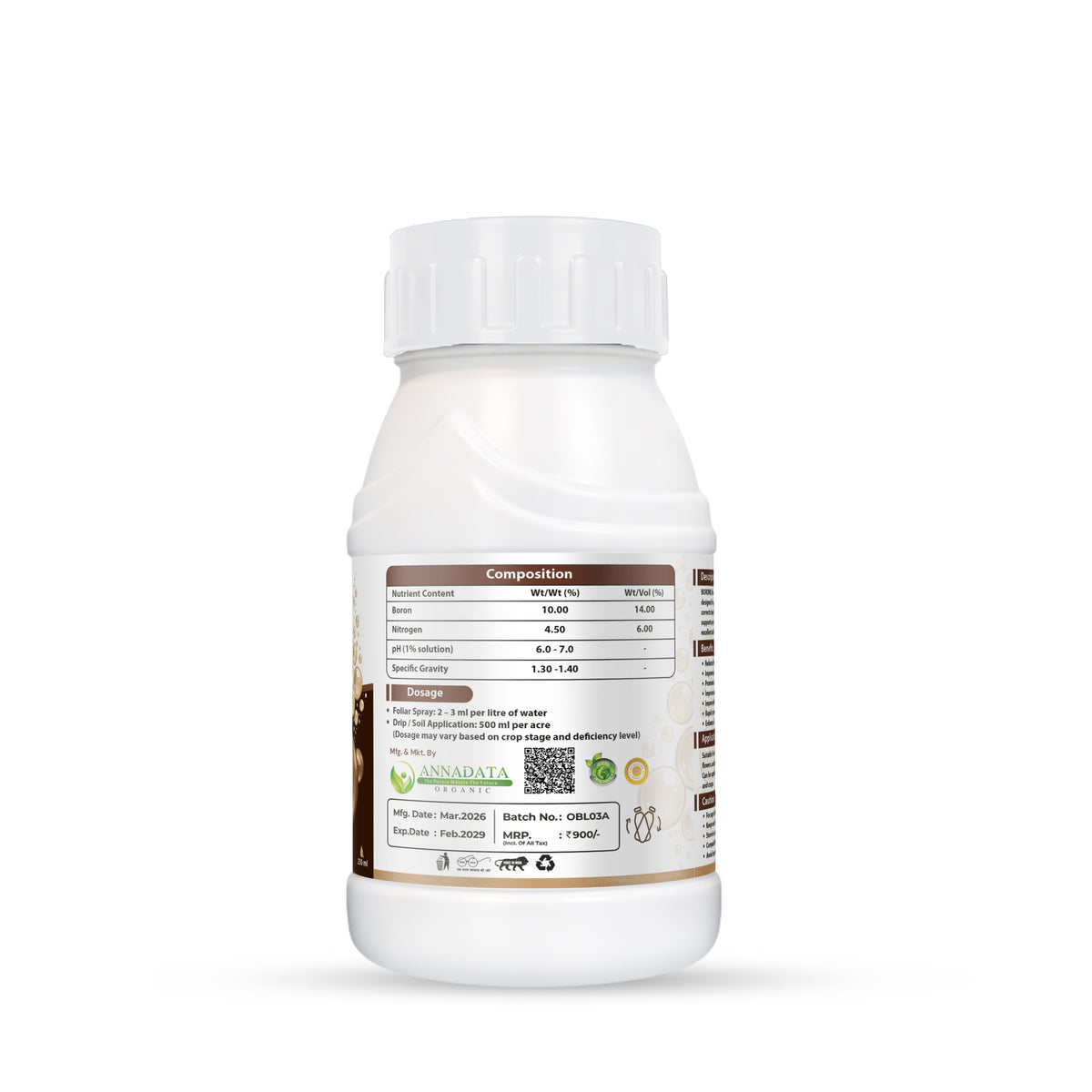 Annadata ORISIL Boronil B14% N6% Boron Ethanolamine
