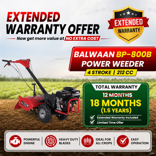 Balwaan Petrol Back Rotary Power Weeder (4-Stroke) BP-800B