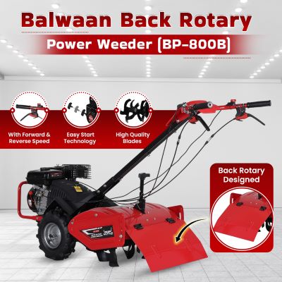 Balwaan Petrol Back Rotary Power Weeder (4-Stroke) BP-800B