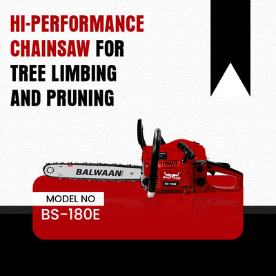 Balwaan Petrol Chainsaw BS-180E Eco 58cc 18 Inches