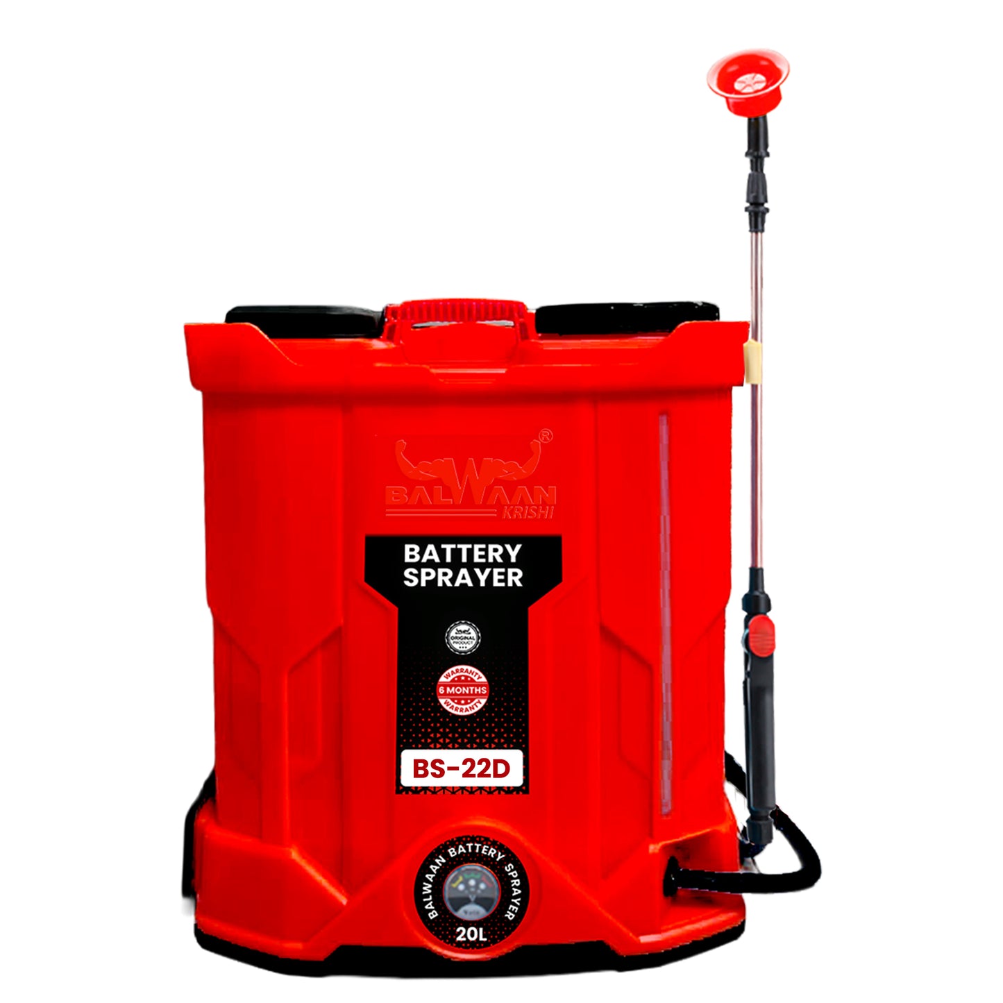 Balwaan Krishi Double Motor Battery Sprayer (12x12) BS-22D | High Pressure up to 20 feet Spray | Knapsack Sprayer | 20 Litre Tank Capacity