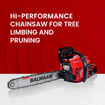 Balwaan Petrol Chainsaw BS-280 18 Inches (Supremo) with Sharpening Kit