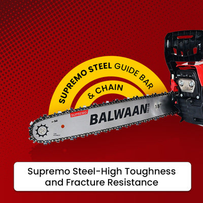Balwaan Petrol Chainsaw BS-280 18 Inches (Supremo) with Sharpening Kit