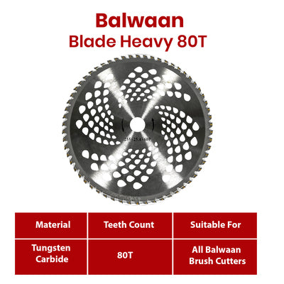 Balwaan Heavy Duty Blade-80T (TCT) for Brush Cutters