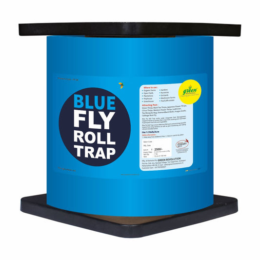 Green Revolution Blue Sticky Roll/Trap for Control of All Harmful Flying Insects