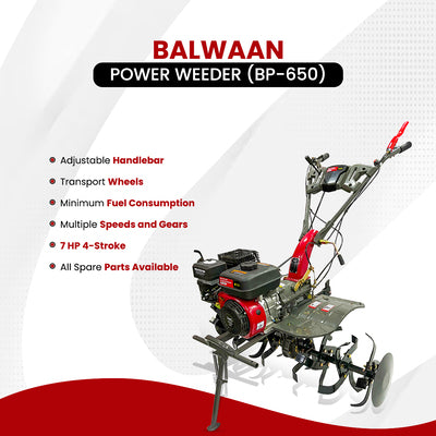 Balwaan Krishi with 212cc 4-Stroke Power Weeder |BP-650