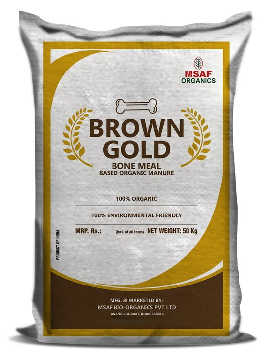 MSAF Brown Gold - Bone Meal Based Organic Manure 50 Kg (For Maharashtra State Only)