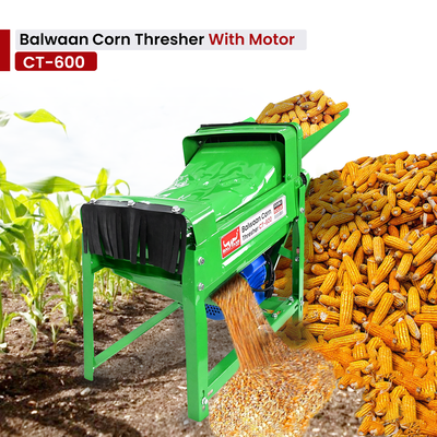 Balwaan Krishi Corn Thresher with 1.3HP High Power Motor | High Yield | Electric Corn Thresher for Agricultural Purposes | Use for Separate Corn Kernels from Cobs and Livestock Breeding|CT-600
