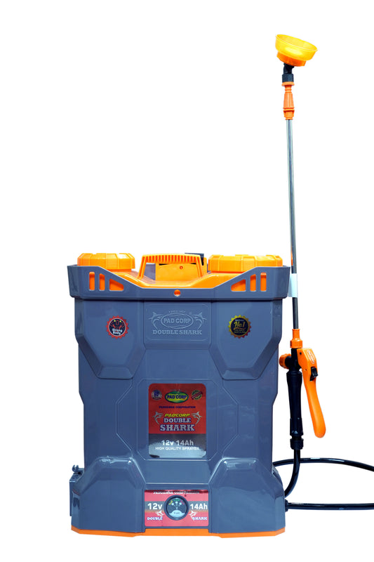 Pad Corp New Double Shark 3.0 Double Motor 12 Volts X 14 Ampere Power Motor Battery Sprayer | 18 Liter Tank Capacity