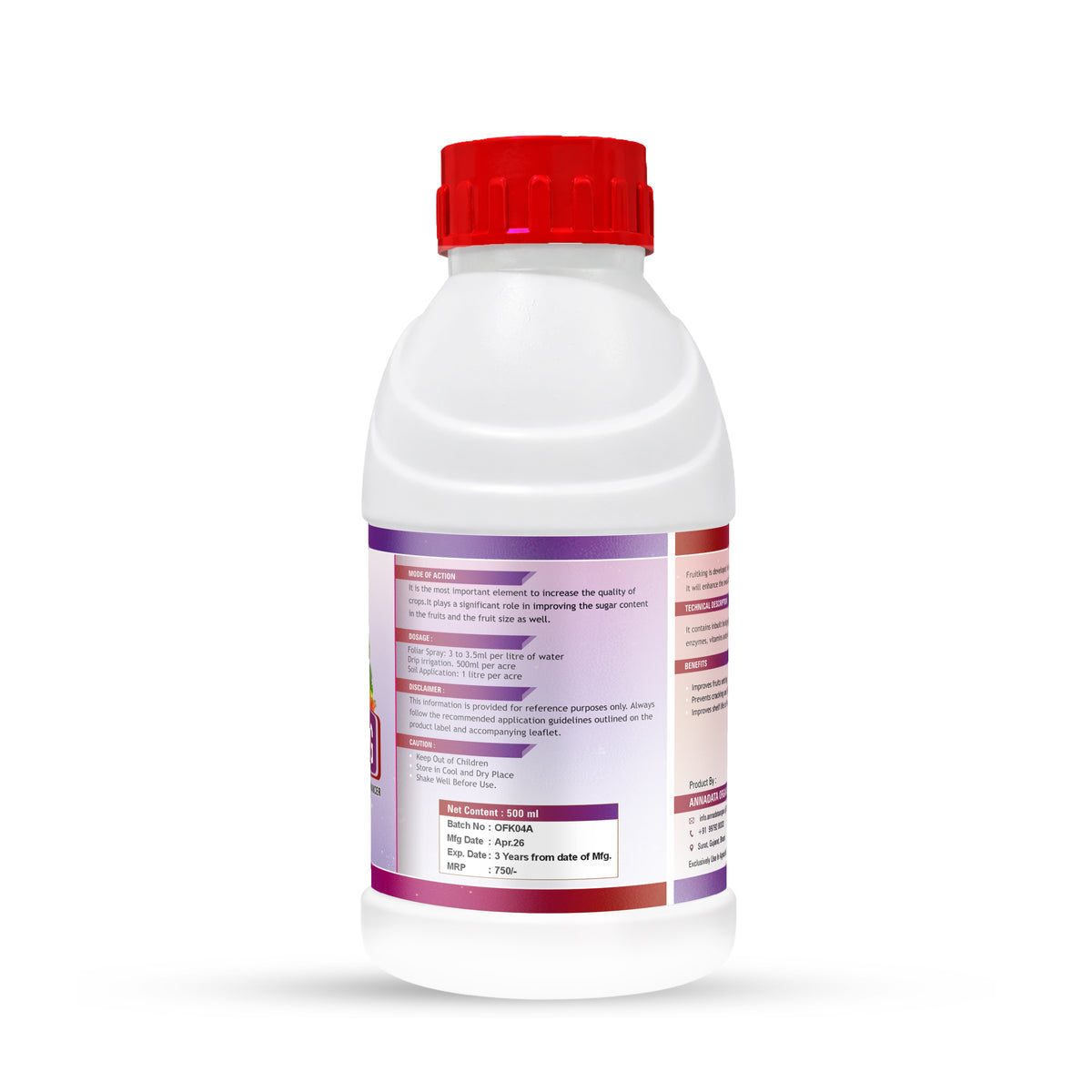 Annadata ORISIL Fruit King - Fruit Size Enhancer | Organic Potash Liquid