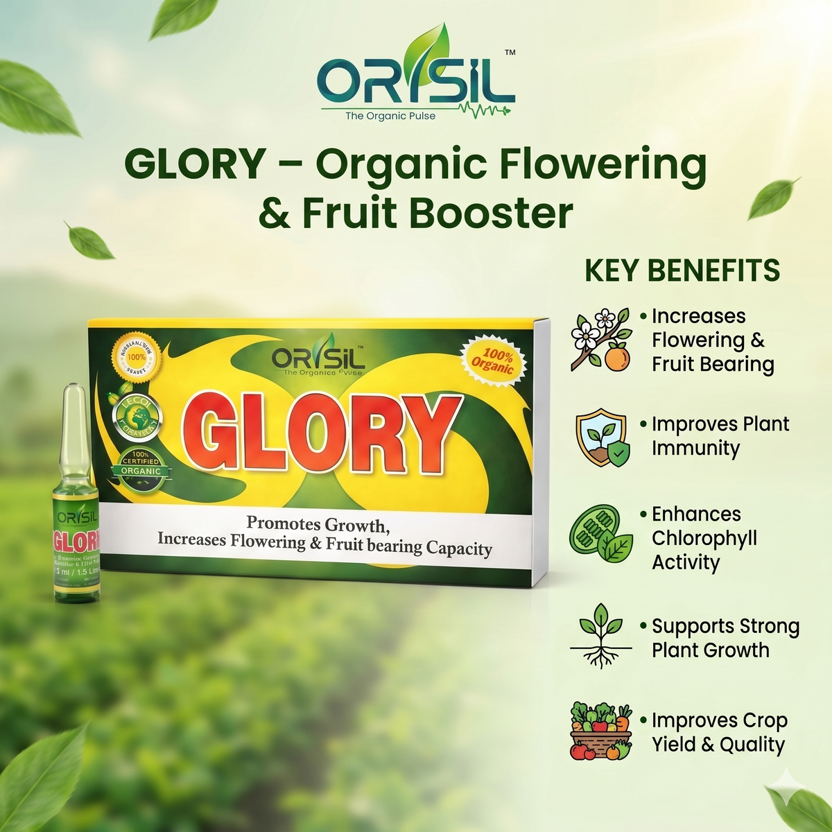 Annadata ORISIL Glory - Increase Flowering and Fruit Setting (2 ml x 10 pieces)