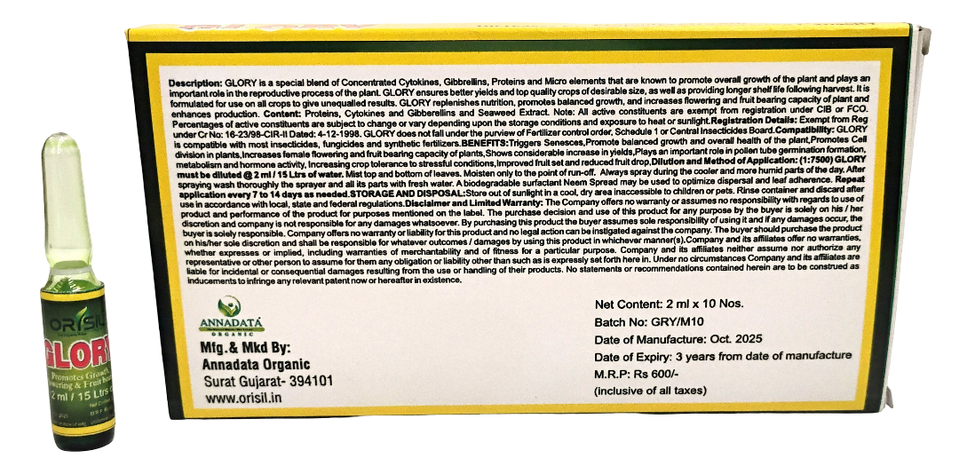 Annadata ORISIL Glory - Increase Flowering and Fruit Setting (2 ml x 10 pieces)