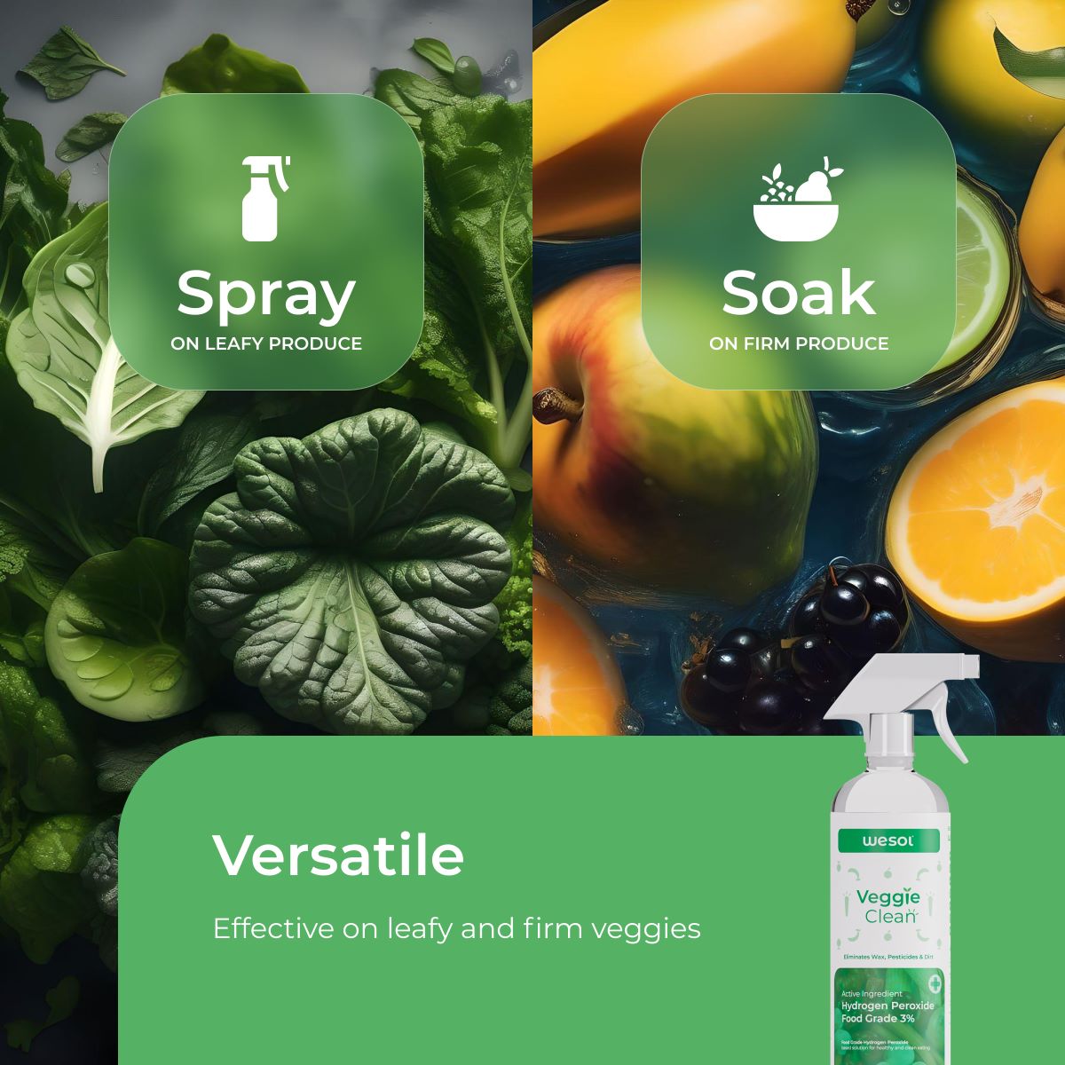 Wesol Vegetable & Fruit Wash Liquid