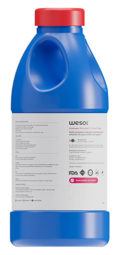 Wesol Hydrogen Peroxide 7.6% w/w Multipurpose Disinfectant Solution