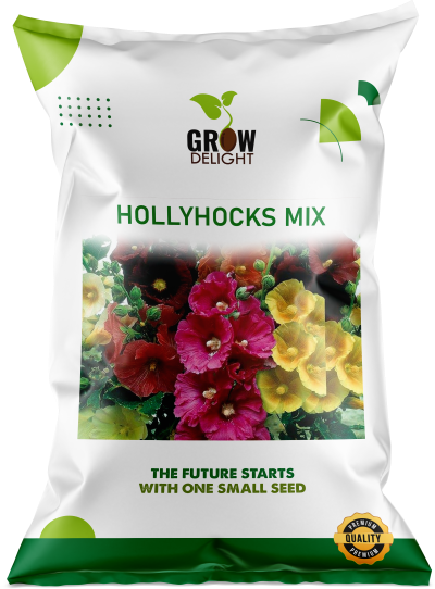 Grow Delight Imported Hollyhocks Mix - 600 seeds