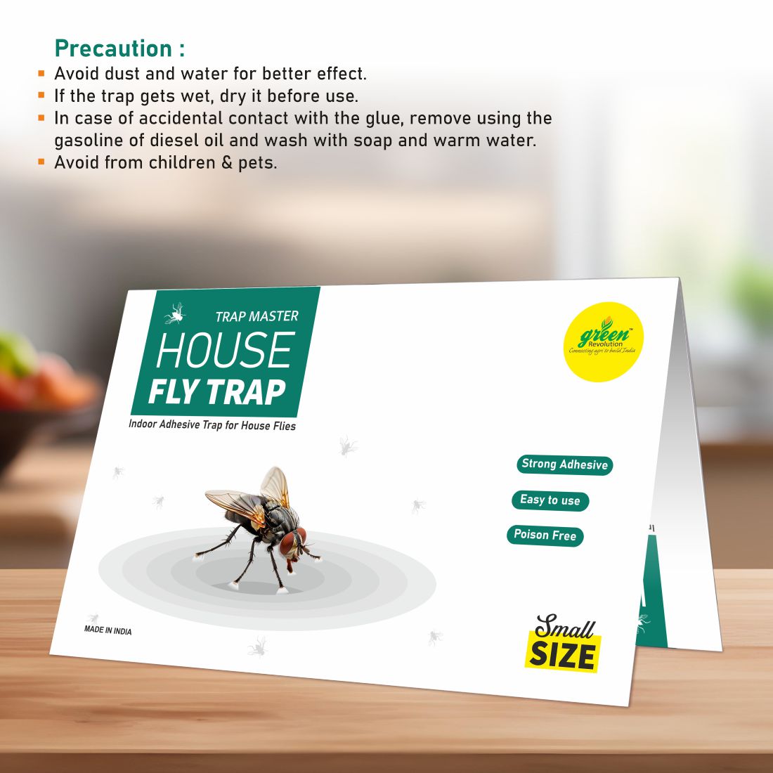 Green Revolution House Fly Trap, Glue Trap for Housefly, Poultry Flies, Sticky Paper
