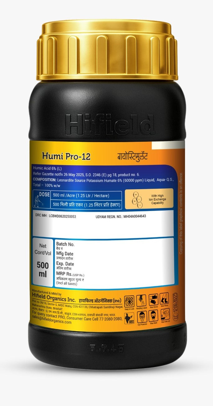 Humi Pro 12 - Leonardite Based Potassium Humate 6% Liquid