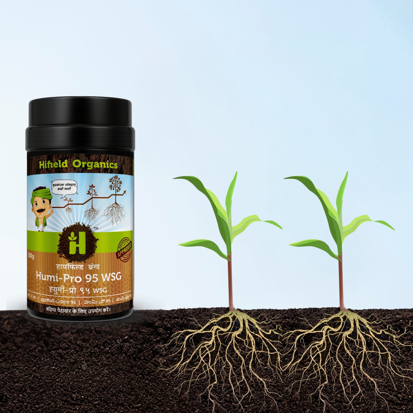 Humi Pro 95 WSG - Humic and Fulvic Acid 45.1% (Crystal)