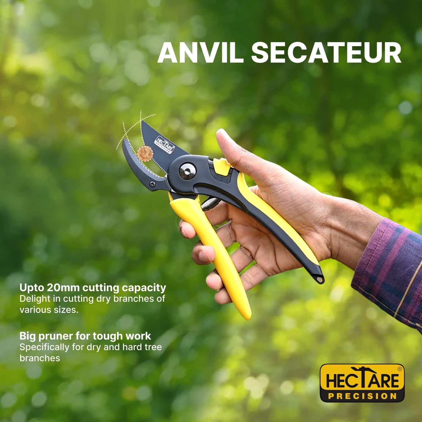 Hectare Large Anvil Secateur Branch Cutter (Taiwan Made)