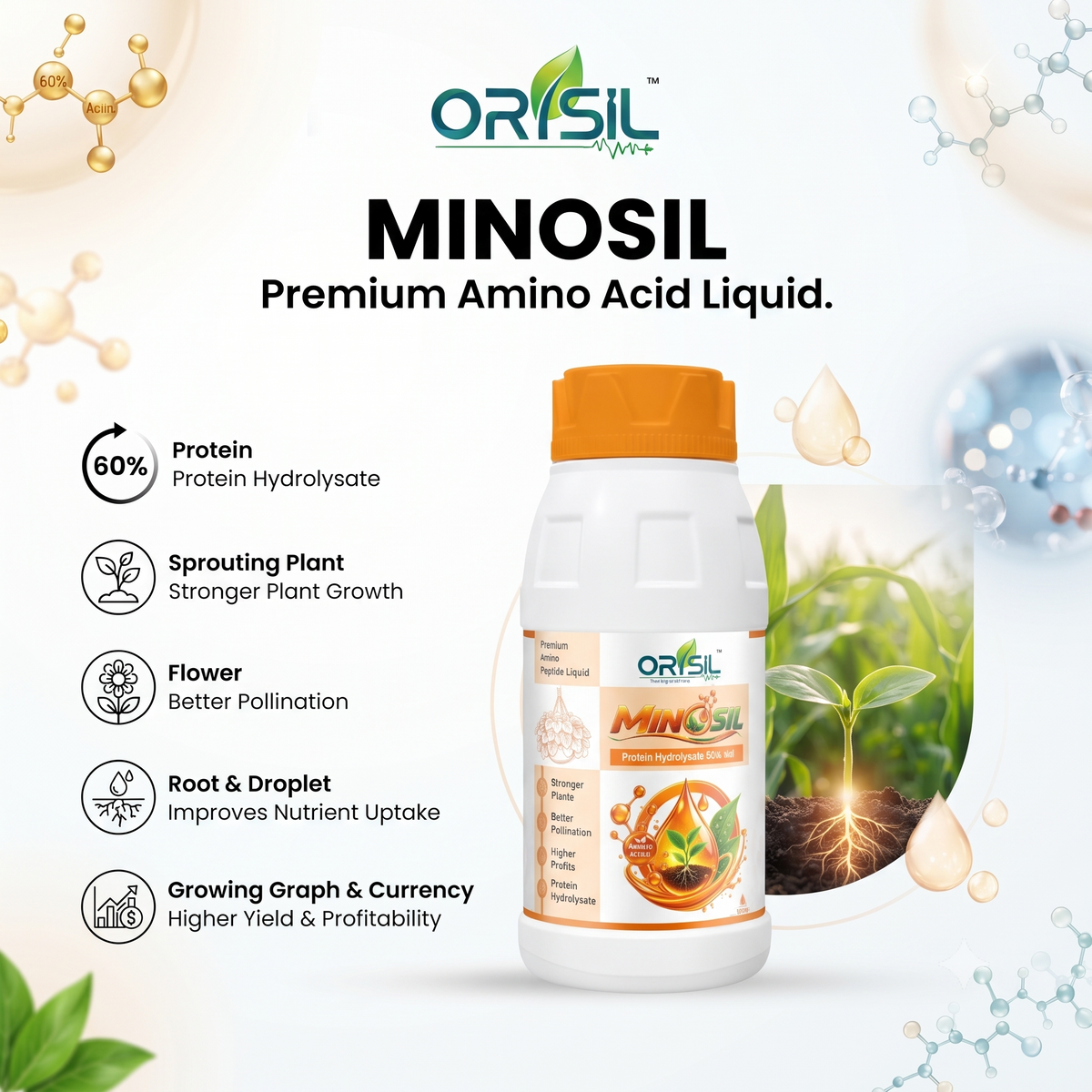 Annadata Orisil Minosil Amino Peptide Liquid 60% N 10%