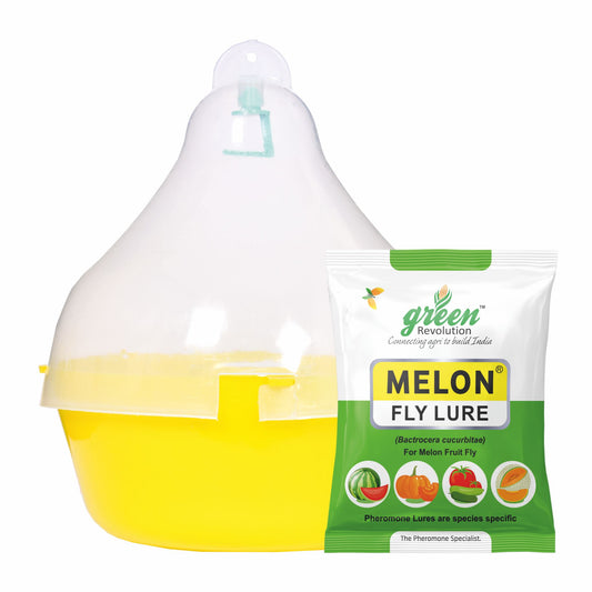 Green Revolution Combo Pack of Max Plus Pheromone Trap + Melon Fly Pheromone Lure
