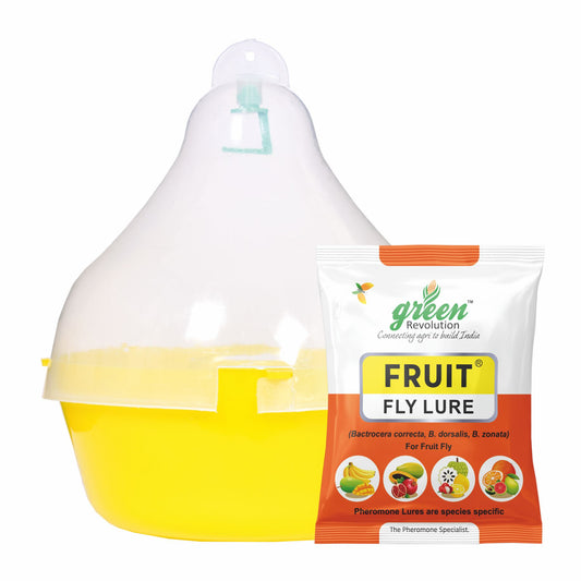 Green Revolution Combo Pack of Max Plus Pheromone Trap + Fruit Fly Pheromone Lure
