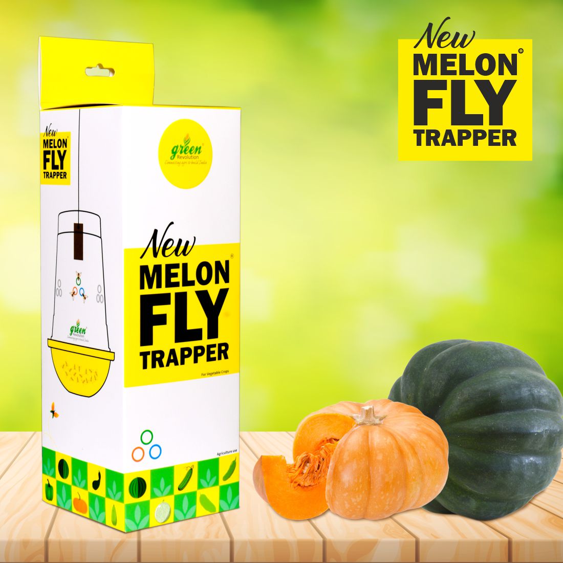 Green Revolution Melon Fly Trapper | 10 Melon Fly Lure with 10 TRI TRAP