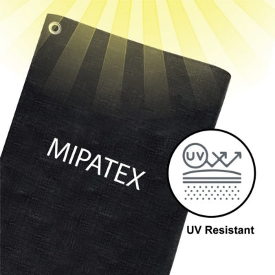 Mipatex Tarpaulin / Tirpal 36 Feet x 12 Feet 200 GSM (Black)