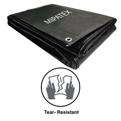 Mipatex Tarpaulin / Tirpal 14 Feet x 18 Feet 200 GSM (Black)