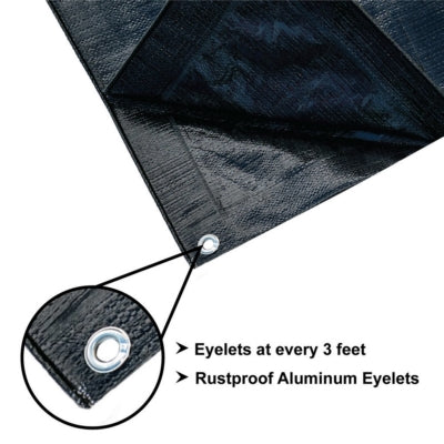 Mipatex Tarpaulin / Tirpal 14 Feet x 15 Feet 200 GSM (Black)