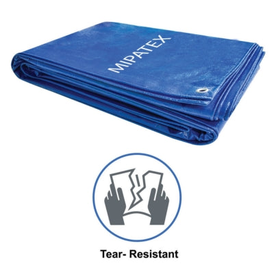 Mipatex Tarpaulin / Tirpal 9 Feet x 6 Feet 150 GSM (Blue)
