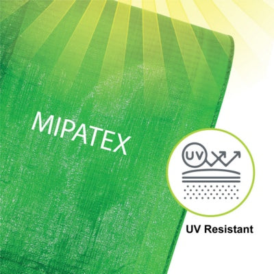 Mipatex Tarpaulin / Tirpal 11 Feet x18 Feet 150 GSM (Green/White)