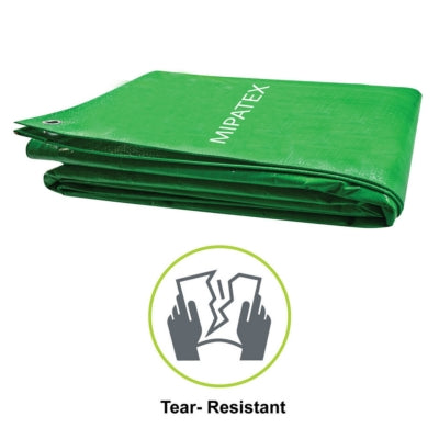 Mipatex Tarpaulin / Tirpal 29 Feet x 30 Feet 200 GSM (Green/White)