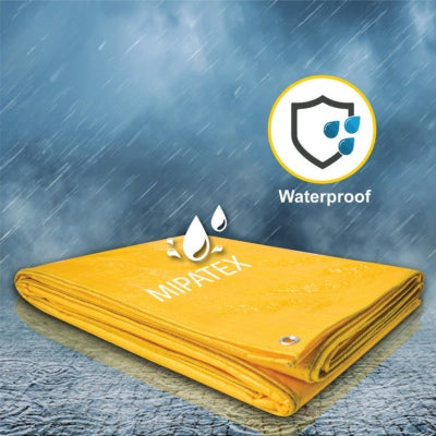 Mipatex Tarpaulin / Tirpal 27 Feet x 15 Feet 150 GSM (Yellow)