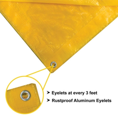 Mipatex Tarpaulin / Tirpal 30 Feet x 24 Feet 200 GSM (Yellow)