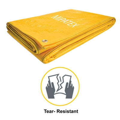 Mipatex Tarpaulin / Tirpal 11 Feet x 10 Feet 130 GSM (Yellow)
