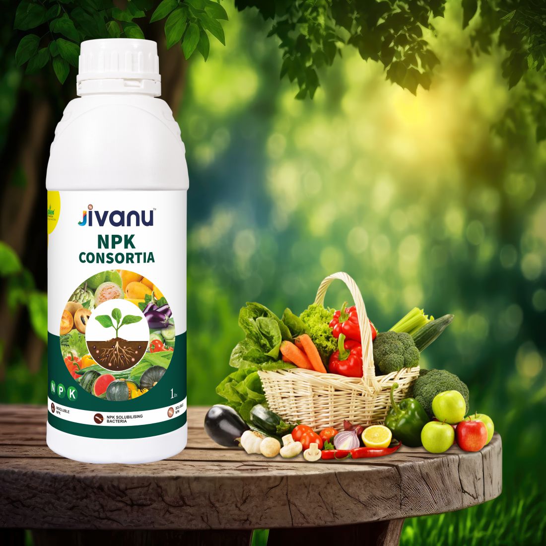 Green Revolution Jivanu NPK Consortia Bacteria Liquid - 1 Litre